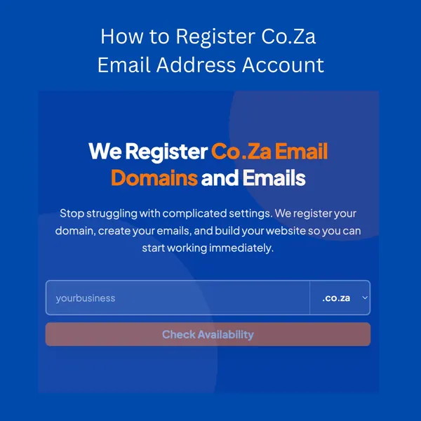 Step 1: check if your .co.za domain is available