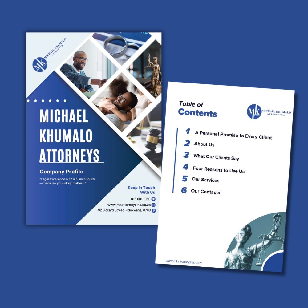 Company Profile Example for a Law Firm in SA